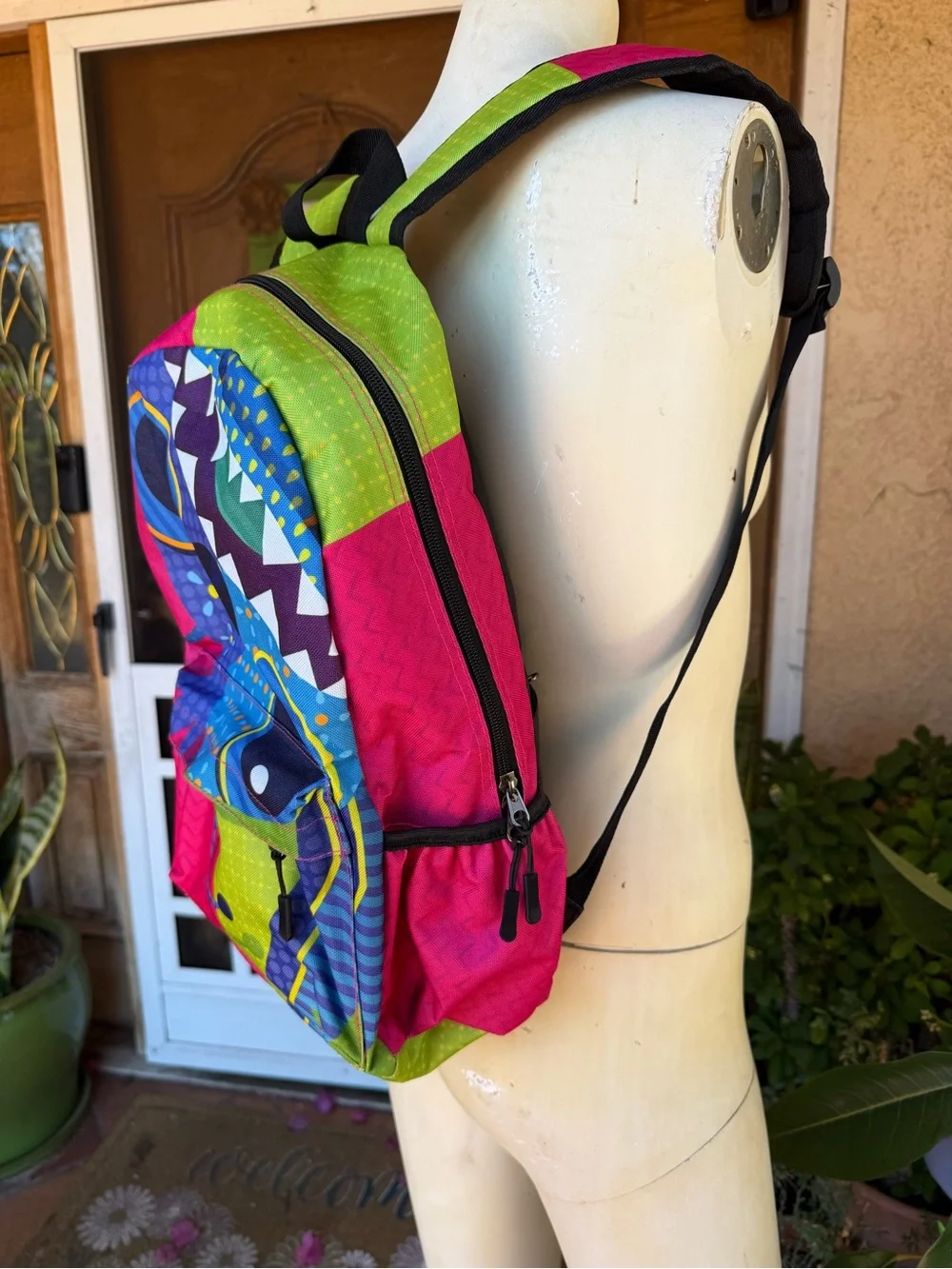 Unbranded Colorful Stitch Print Backpack